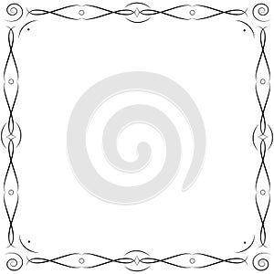 Funeral decorative ornate sqare frame from abstract pattern. photo