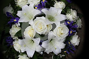 Funeral flowers for condolences photo