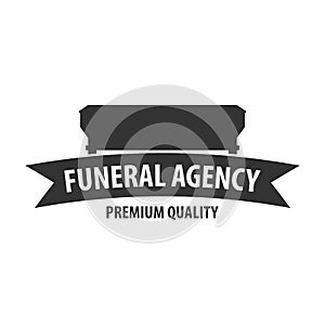 Funeral home undertaking ceremonial service. Funeral agency. Vector logo and emblem. photo