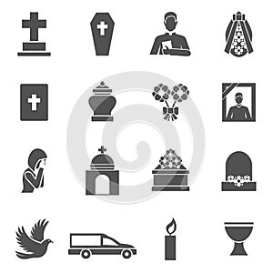 Funeral Icons Set