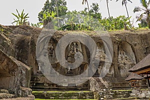 These funeral monuments are thought to be dedicated to King Anak Wungsu of the Udayana dynasty and his favorite queens. Gunung photo