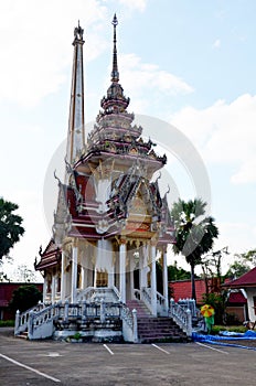 Funeral pyre cremation of Wat Phra That Suthon Mongkhon Khiri