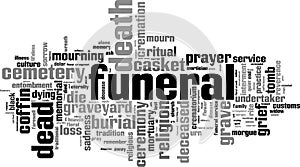 Funeral word cloud