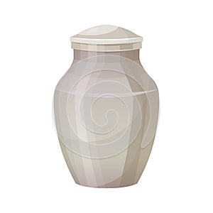 Funerary urn for cremation ceremony, object icon