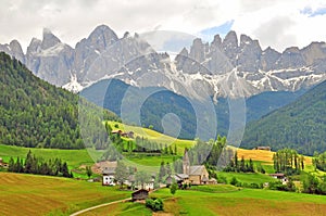 Funes, Bolzano. Amazing landscape in Dolomites