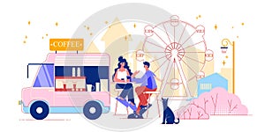 Funfair Coffee Van Composition