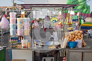 Funfair cotton candy stall