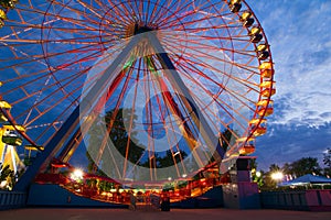 Funfair ferris wheel