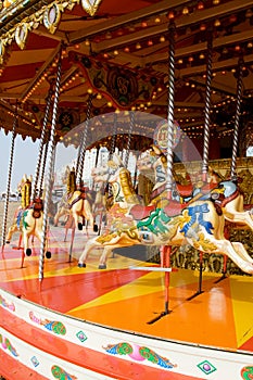 Funfair horse carousel