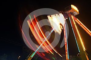 Funfair at night