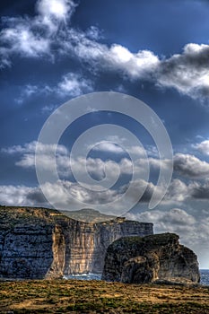 Fungus Rock on the coast of Gozo