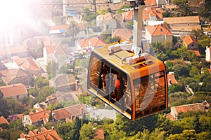 Funicular cable car in Dubrovnik