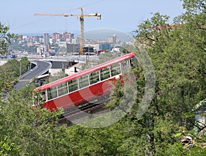 Funicular in city Vladivostok