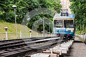 Funicular in Kyiv, the capital of Ukraine