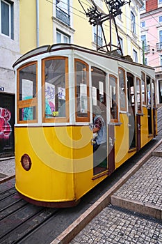 Funicular in Lisbon, Portugal photo