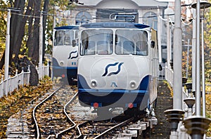 Funicular. One of the main tourist symbols of the city. Kiev, Ukraine