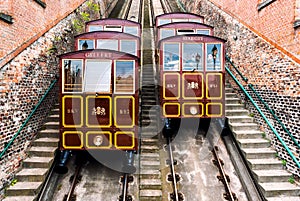 Funicular railway on the Castle Hill