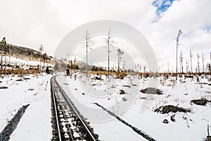 Funicular railway at High Tatras in Slovakia