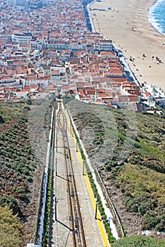 Funicular to Nazare town from Sitio photo