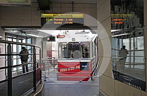 Funicular train in Lyon, France