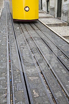 Funicular Tram, Rua da Bica de Duarte Belo, Street; Lisbon photo