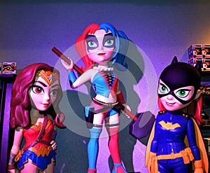Funko Girl Super Heroes Wonder Woman Bat Girl Harley Quinn