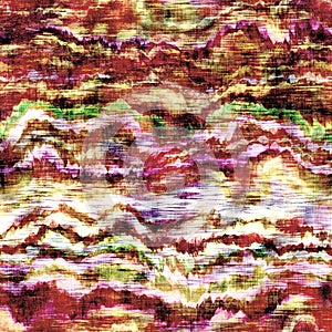 Funky camouflage space dyed style texture material. Seamless colorful boho batik pattern. Mottled modern tie dye fashion