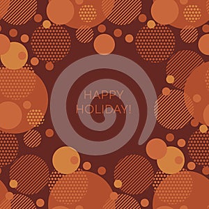 Funky circles frame pattern for card and invitation