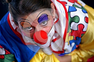 Funky colorful clown