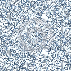 Funky curls seamless pattern.