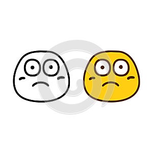 Funky emoticon in doodle style