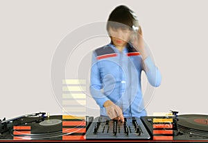 Funky female dj