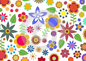 Funky flowers pattern