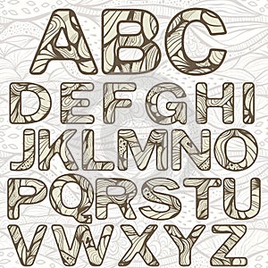 Funky Latin Alphabet