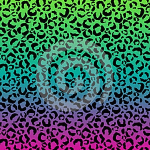 Funky Leopard Print on Gradient Background