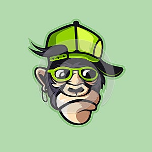 Funky monkey mascot for sport team