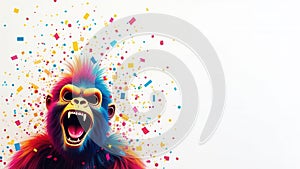 Funky monkey party invite