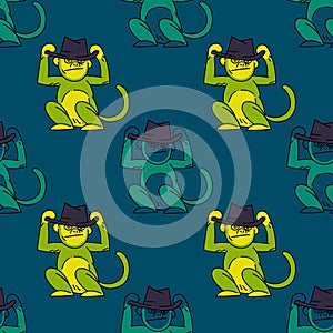 Funky monkey seamless pattern