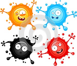 Funky splat characters photo