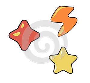 Funky Star Shapes vector illustration