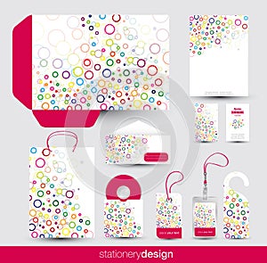 Funky stationery set design