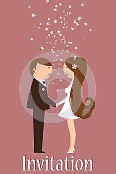 Funky wedding invitation