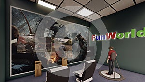 Funland Playstaion 3d render design using Lumion â€“ Interior
