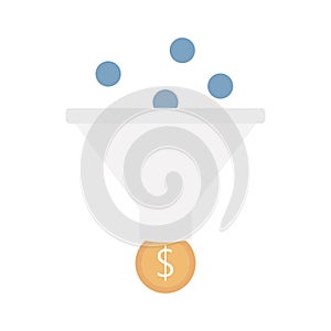 Funnel flat vector icon which can easily modify or edit