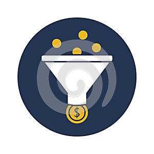 Funnel flat vector icon which can easily modify or edit