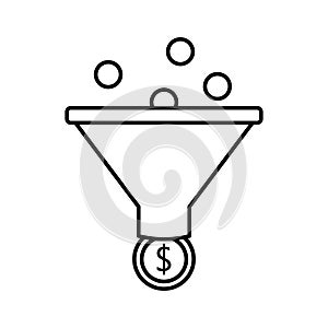Funnel flat vector icon which can easily modify or edit