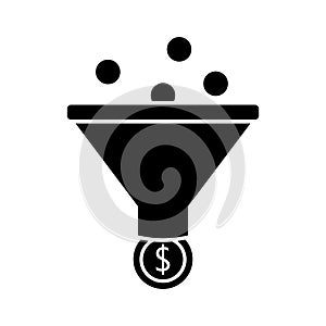 Funnel flat vector icon which can easily modify or edit