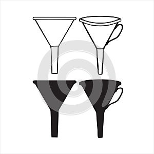 Funnel icon isolated on white background from advertising collection. funnel icon trendy and modern funnel symbol for logo, web, a