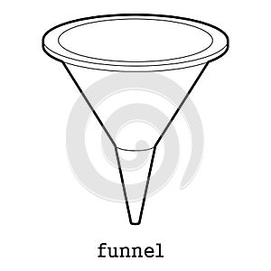 Funnel icon outline