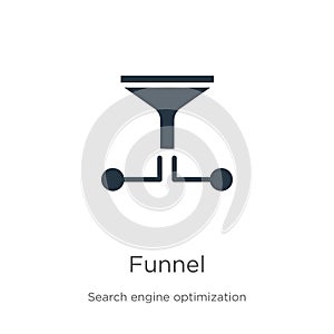 Funnel icon vector. Trendy flat funnel icon from search engine optimization collection isolated on white background. Vector